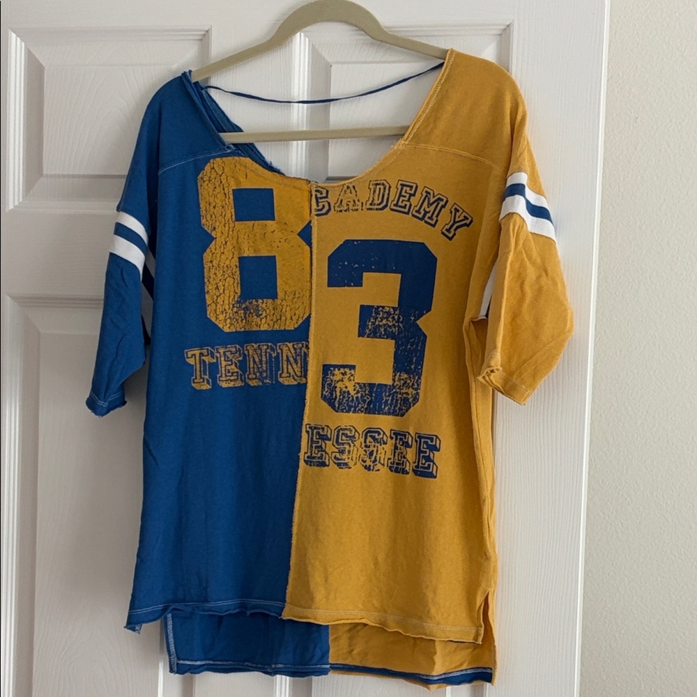 FP Movement by Free People Blue and Yellow Sweatshirt